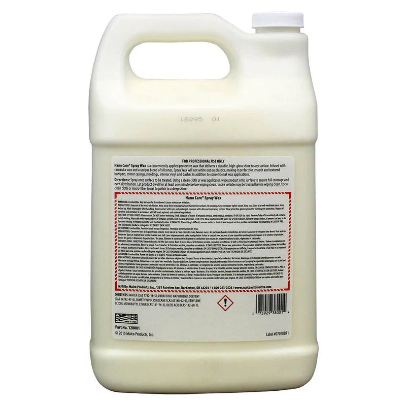Nanocare® Spray Wax | 1 Gallon